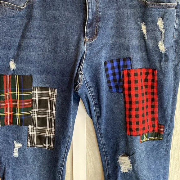 Patchwork Blue Jeans - Picture 2 of 6